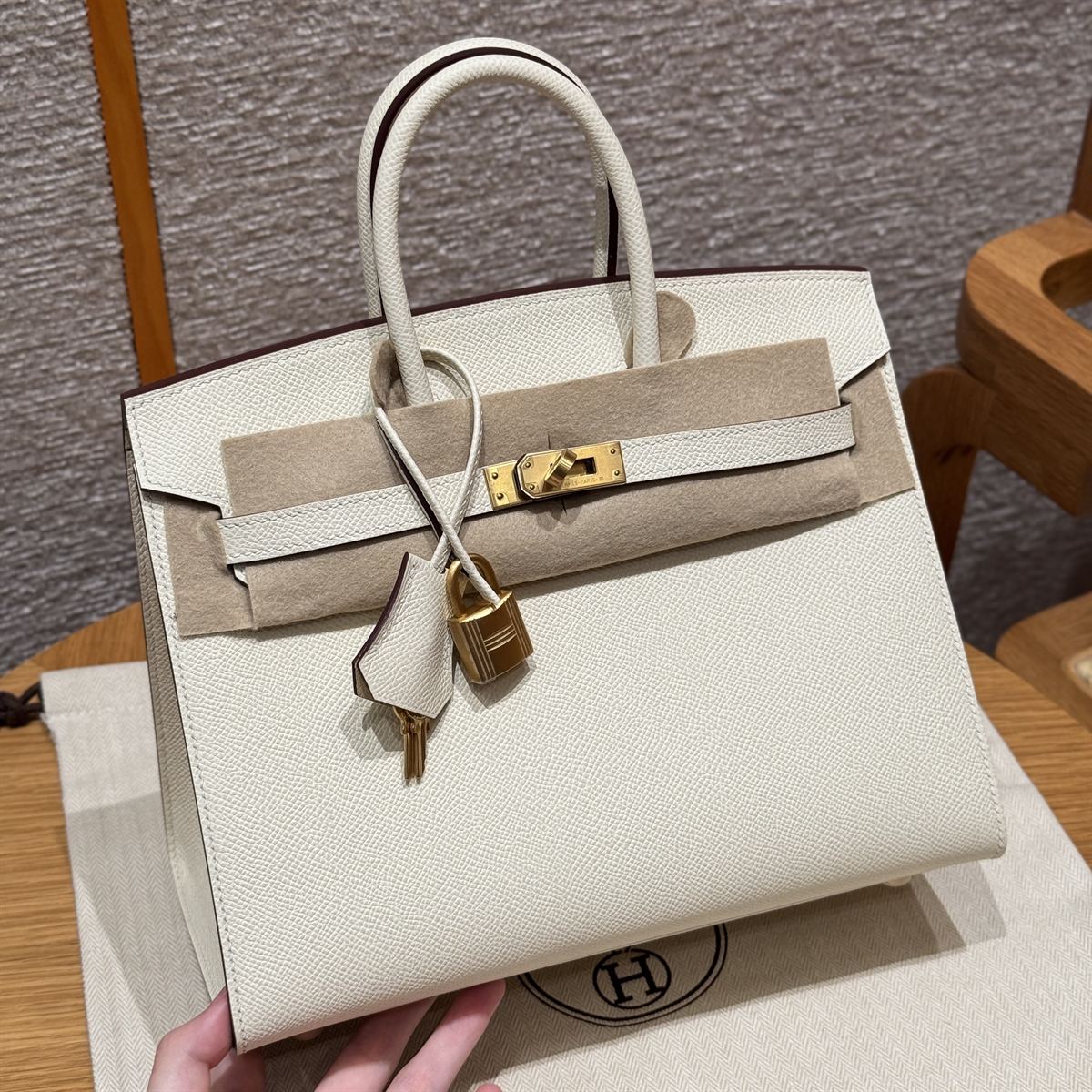 Custom premium leather bag - client photo 4